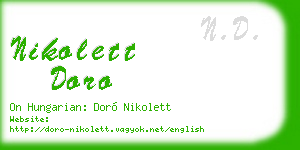 nikolett doro business card
